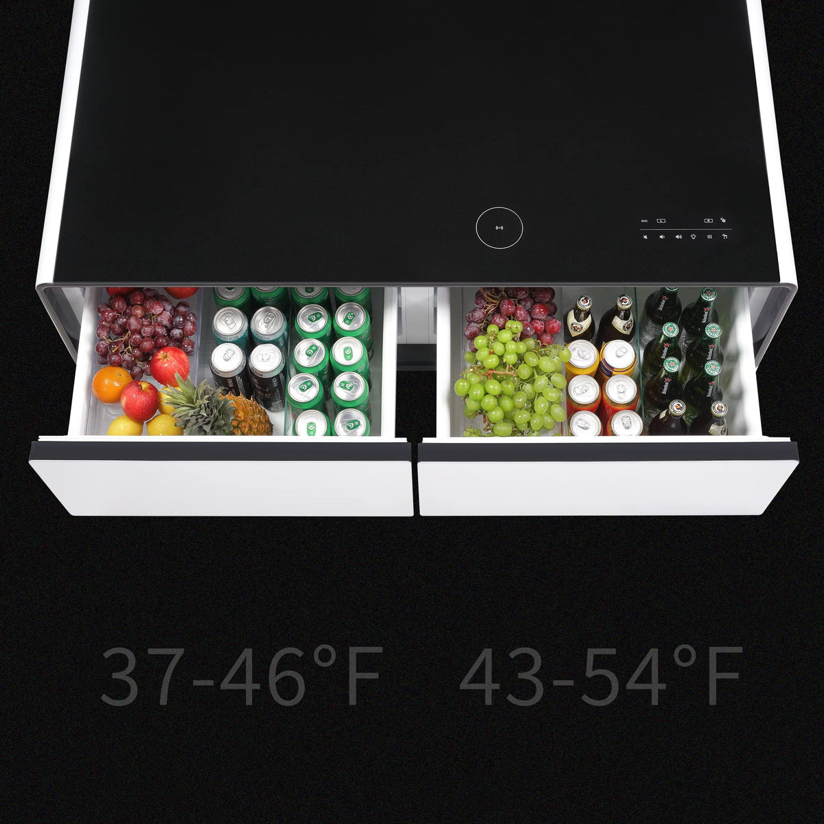 Smart Coffee Table with Fridge and Bluetooth Speaker M1418