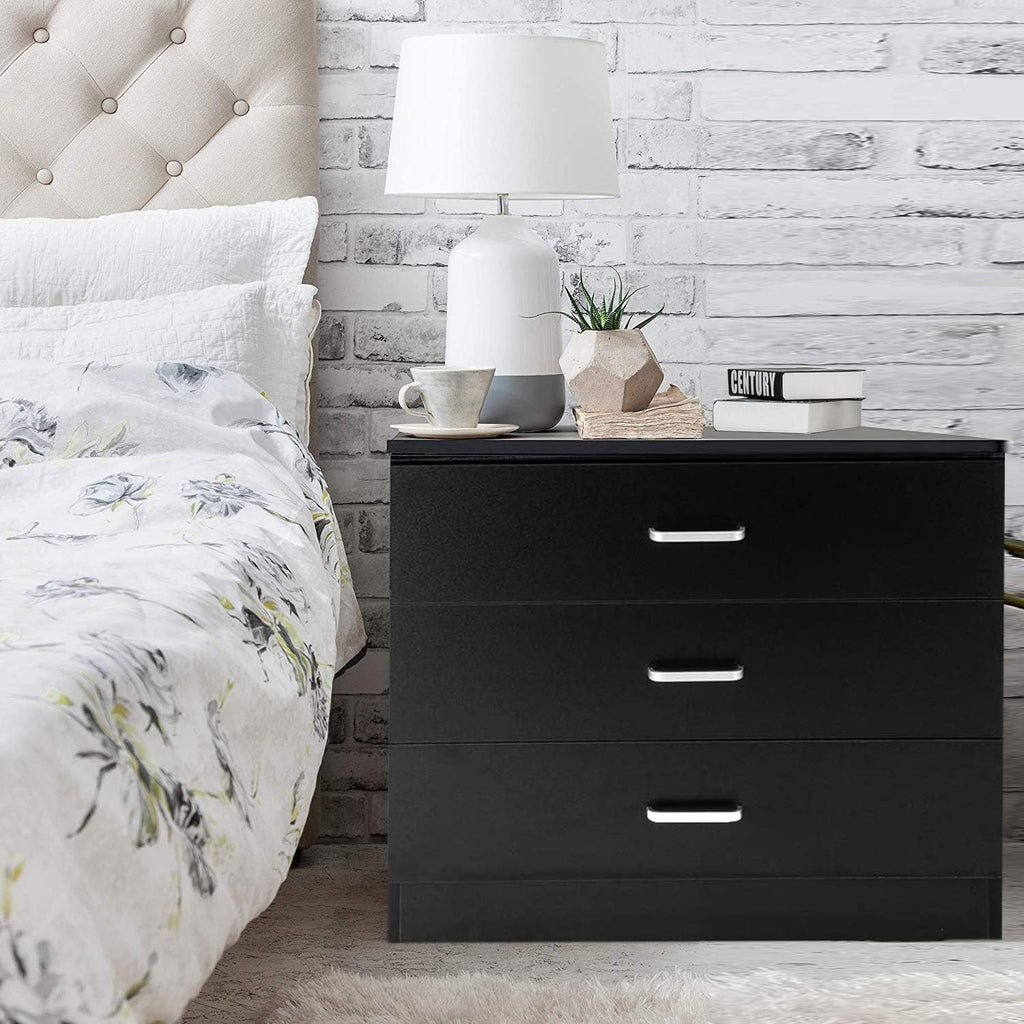 White 7 Drawer Wooden Chest Dresser with Wheels E999510