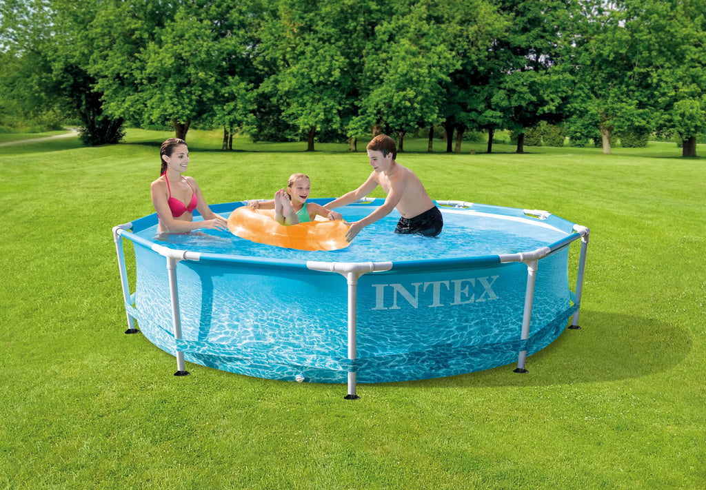 10' X 30 Metal Frame Swimming Pool with Filter Pump U4385