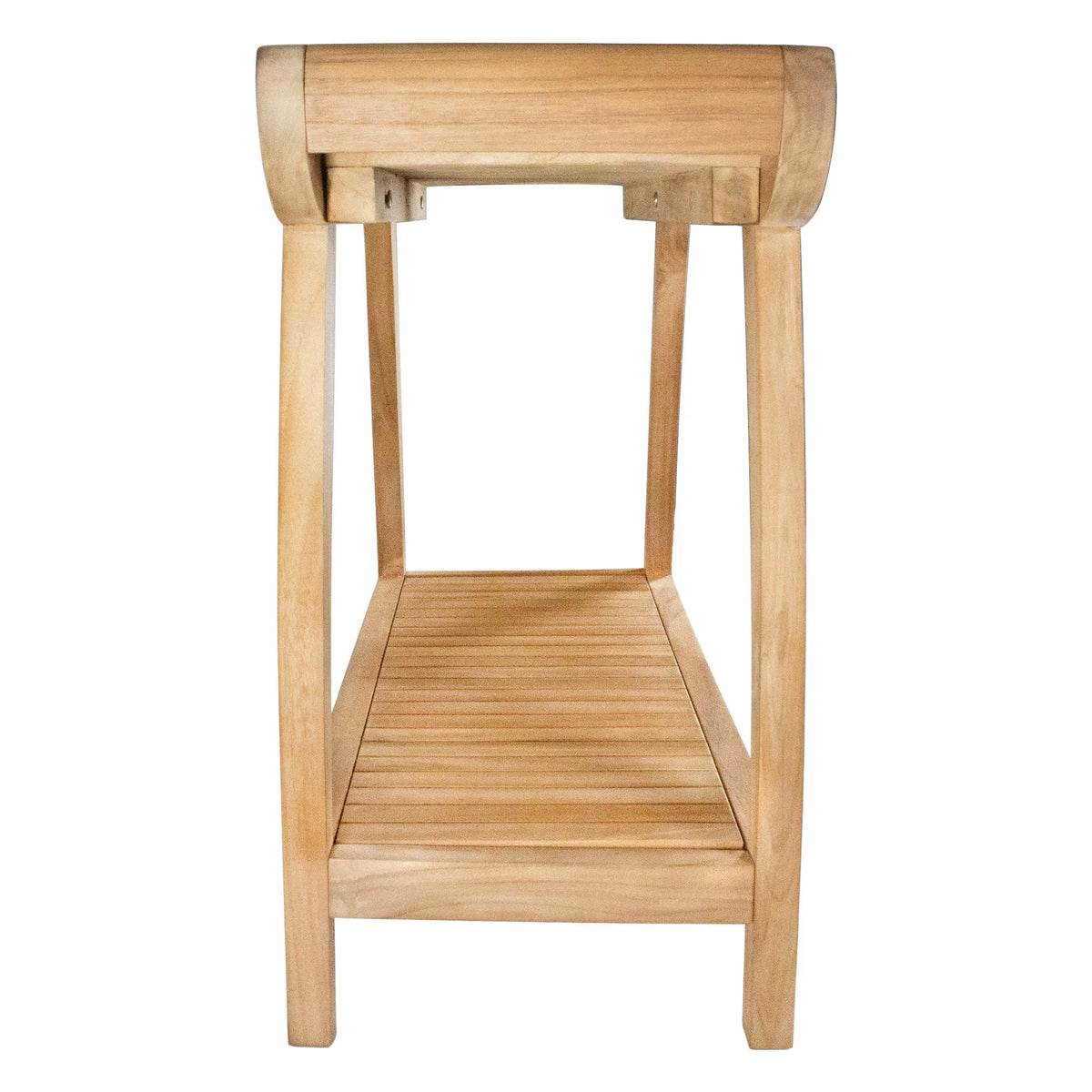 Curved Spa Bench with Shelf Q79253