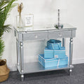 Mirrored Console Table with Drawers and Shelf P1908