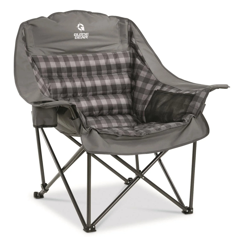 Oversized XL Padded Folding Camping Chair with Cup Holder Y336