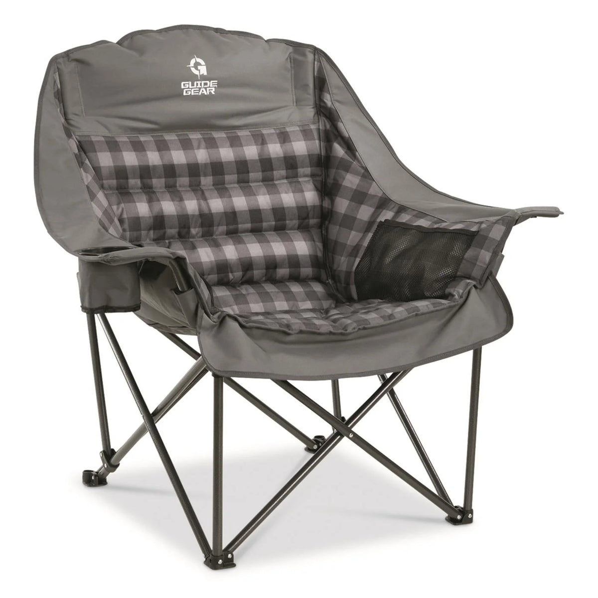 Oversized XL Padded Folding Camping Chair with Cup Holder Y336