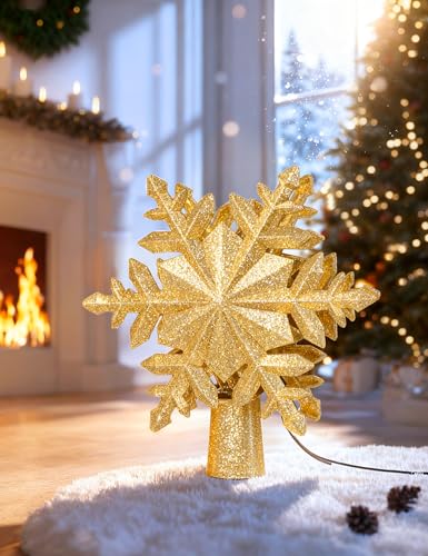 Christmas Tree Topper Lighted Silver Snowflake W948212