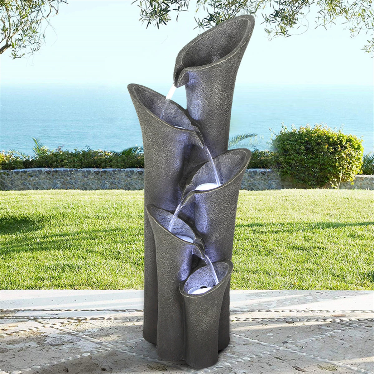 Resin Fountain with LED Light Y714