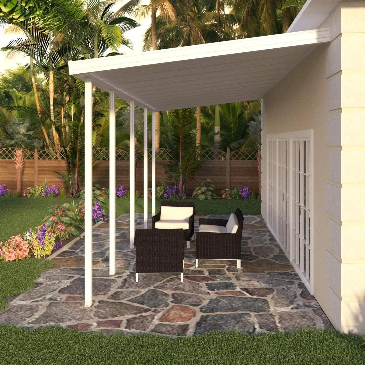 White Aluminum Patio Cover A736873