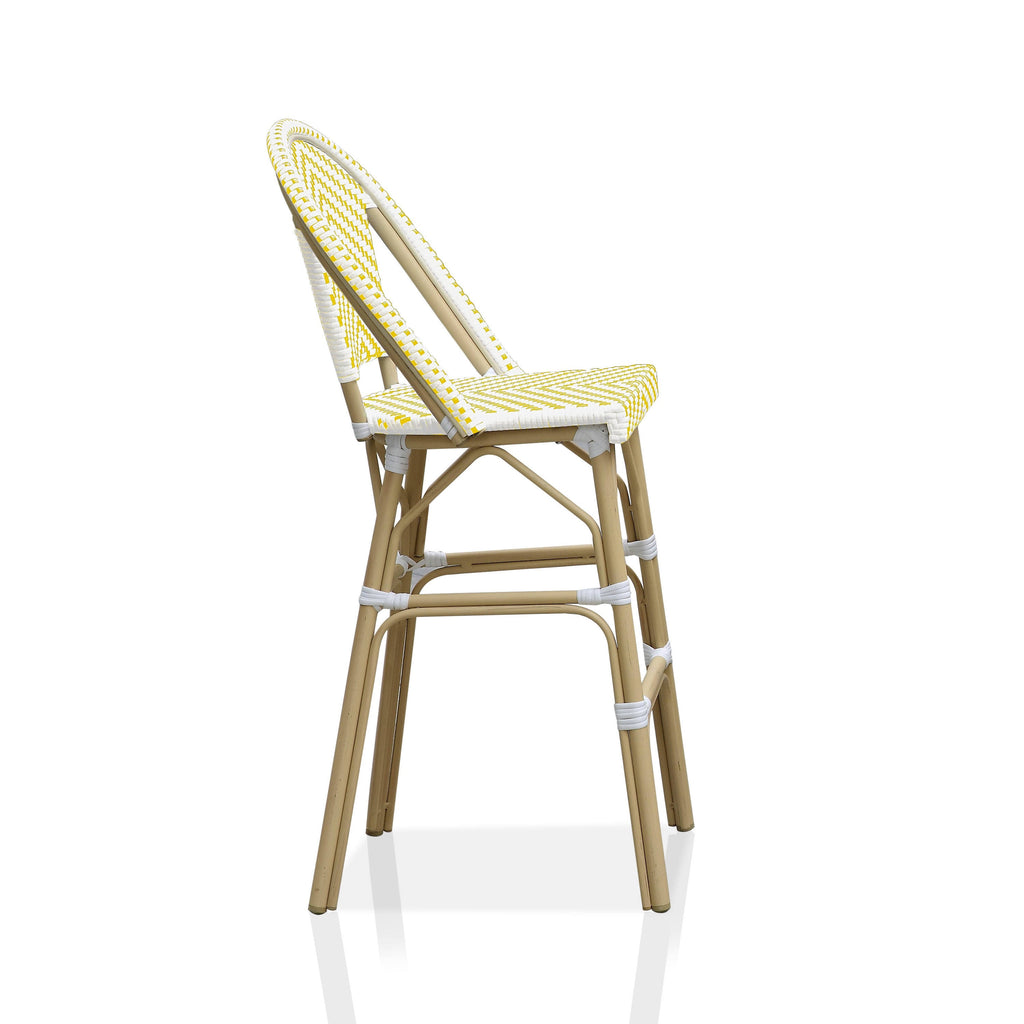 Natural Tone Patio Bar Chairs Set of 2 B6999