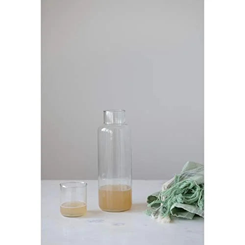 Recycled Glass Set of 2 Decanter I9825