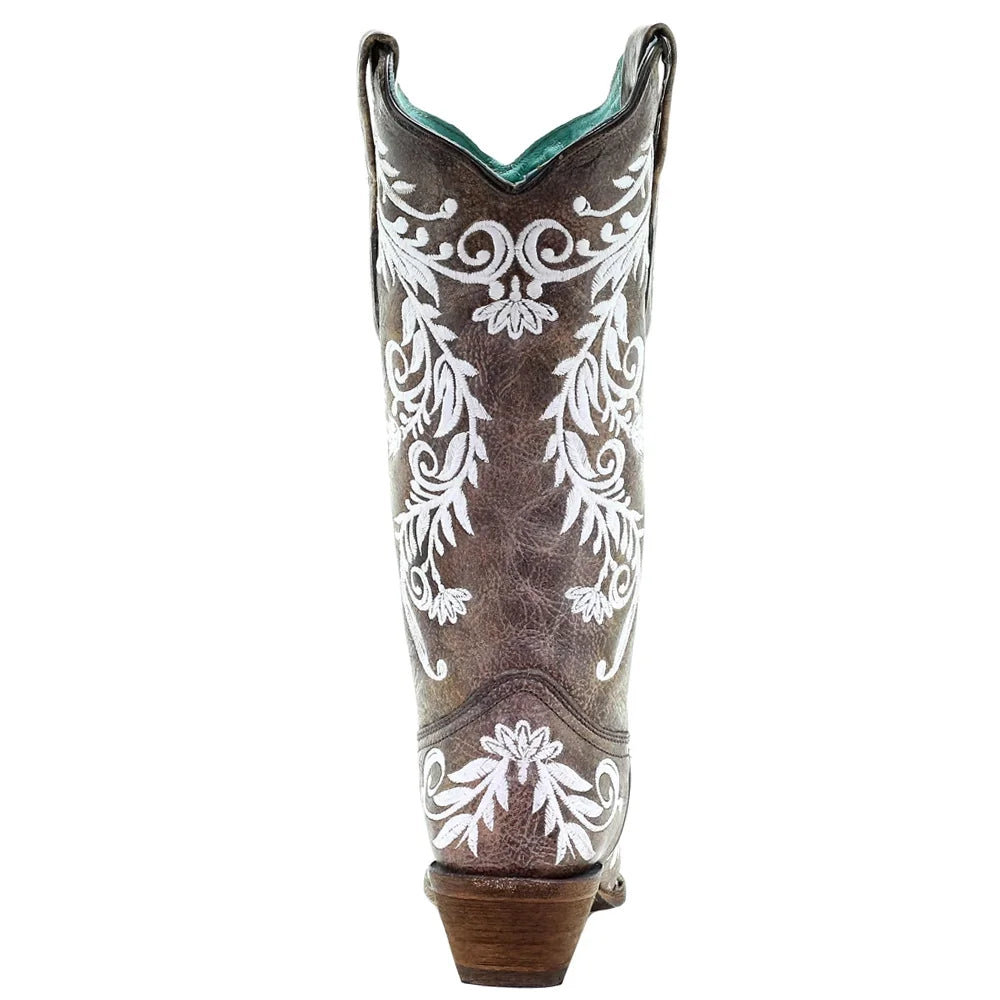 Glow In The Dark Studded Snip Toe Knee High Dress Boots S853733