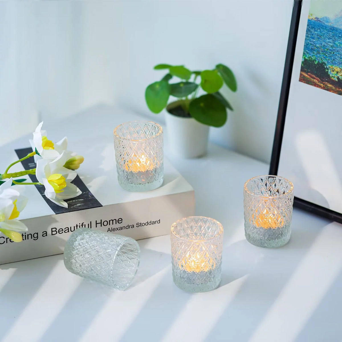 Clear Glass Votive Candle Holders Set of 24 P90448