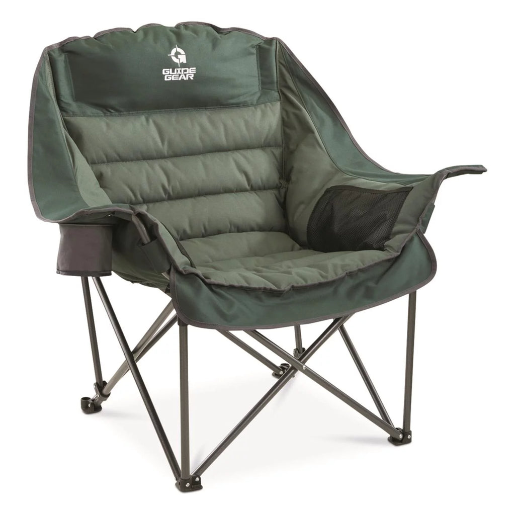 Oversized XL Padded Folding Camping Chair with Cup Holder Y336