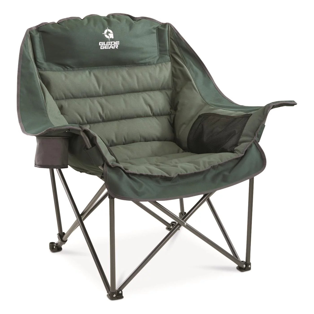 Oversized XL Padded Folding Camping Chair with Cup Holder Y336