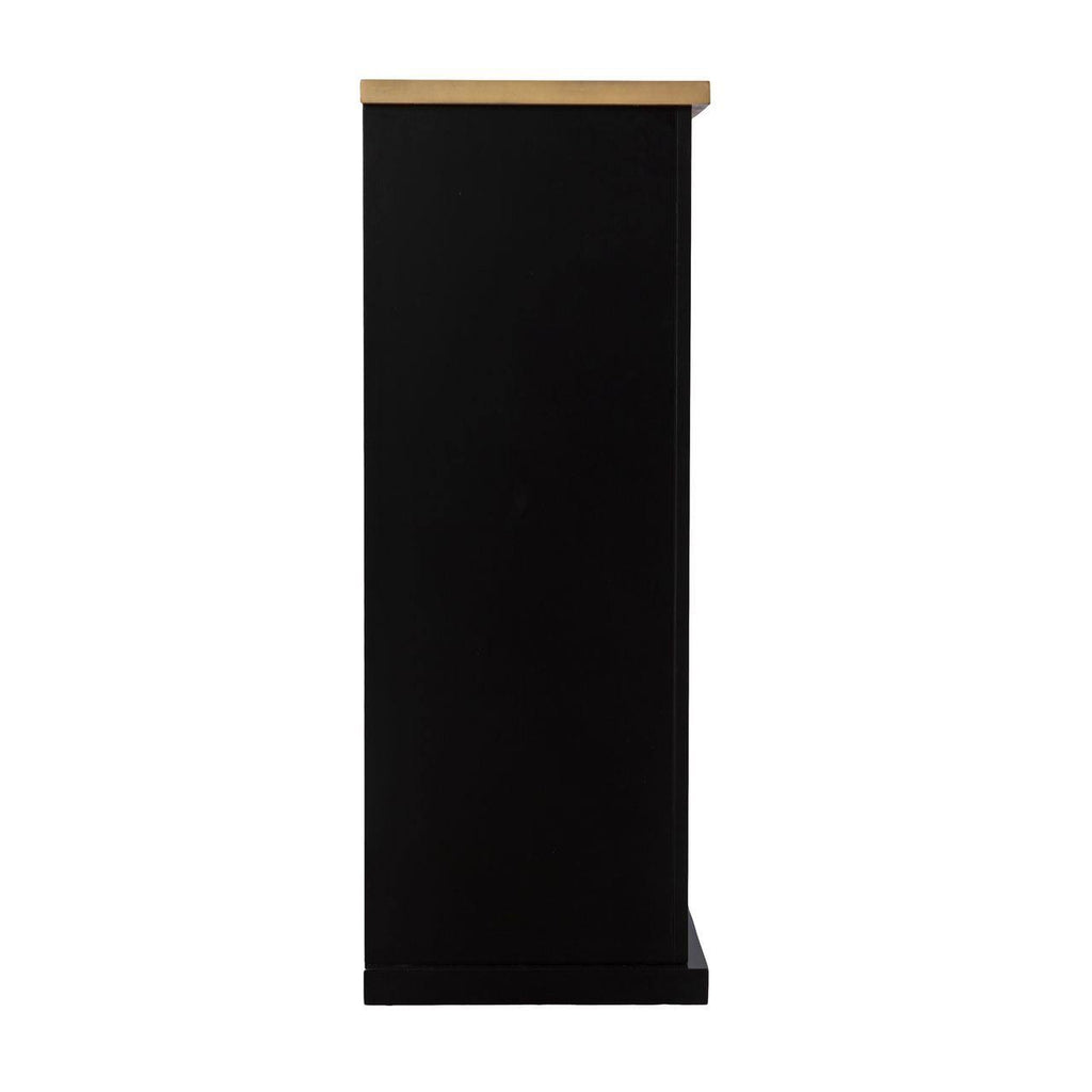 Black/Natural Electric Fireplace V22592