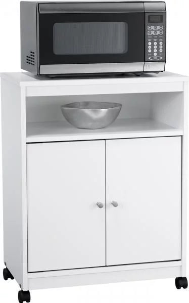 White Kitchen Microwave Cart S19569