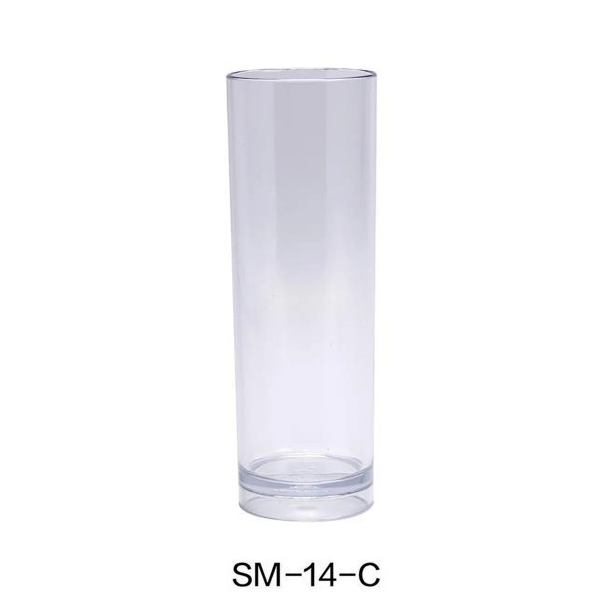 Clear 14 oz Plastic Stemware Glass Pack of 24 A496