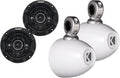 White Mini Wake Tower Marine Enclosures with 4" DSC Speakers E711125