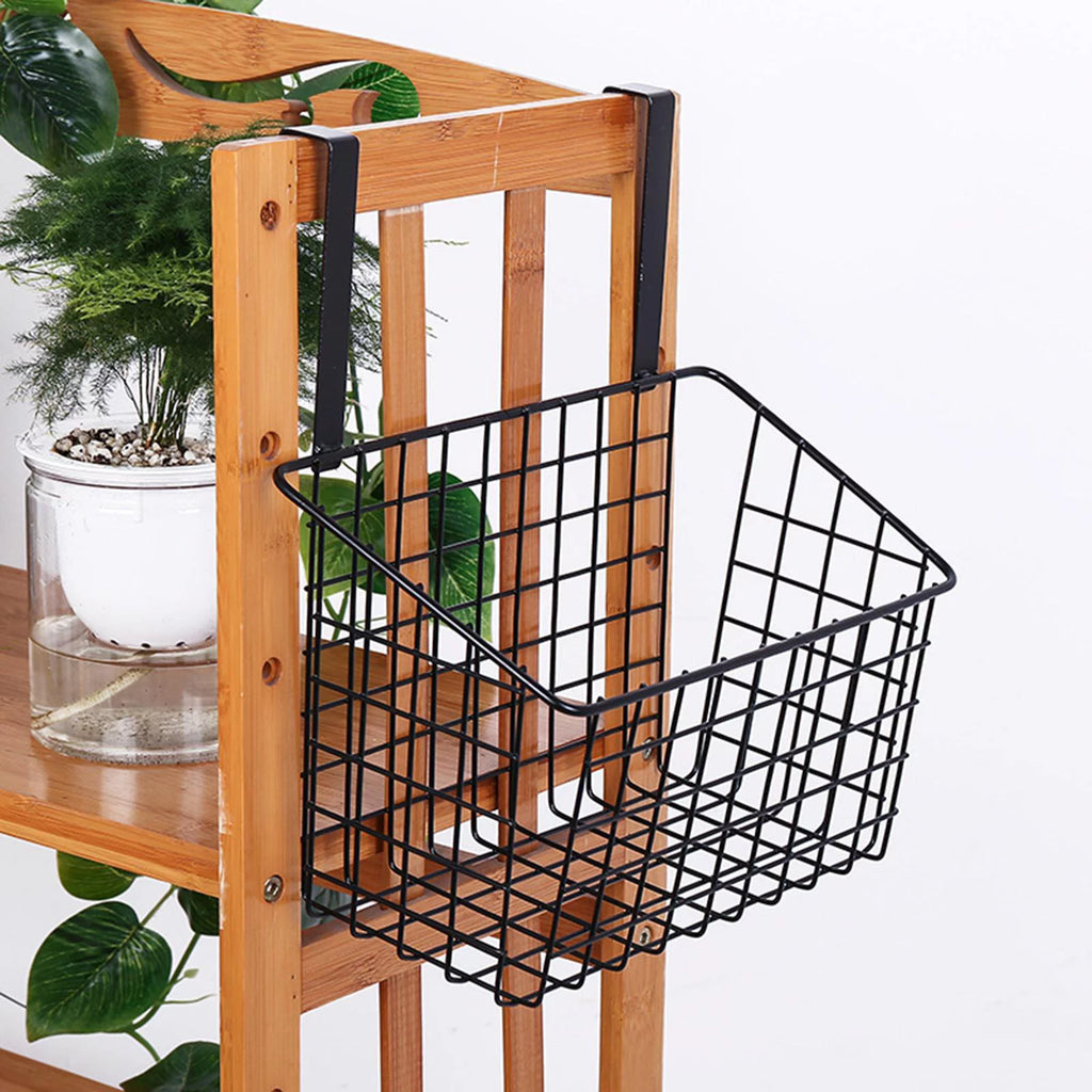 Iron Mesh Shelf Basket Cupboard Cabinet Door Organizer Rack J35907