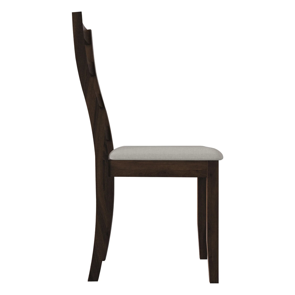 Brown Wooden Dining Chair Set of 2 C217457