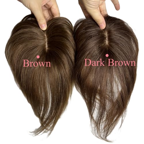 100% Human Hair Clip in Hairpieces with 3D Air Bangs Straight Hair Mid Part Wiglets (1B) N332058