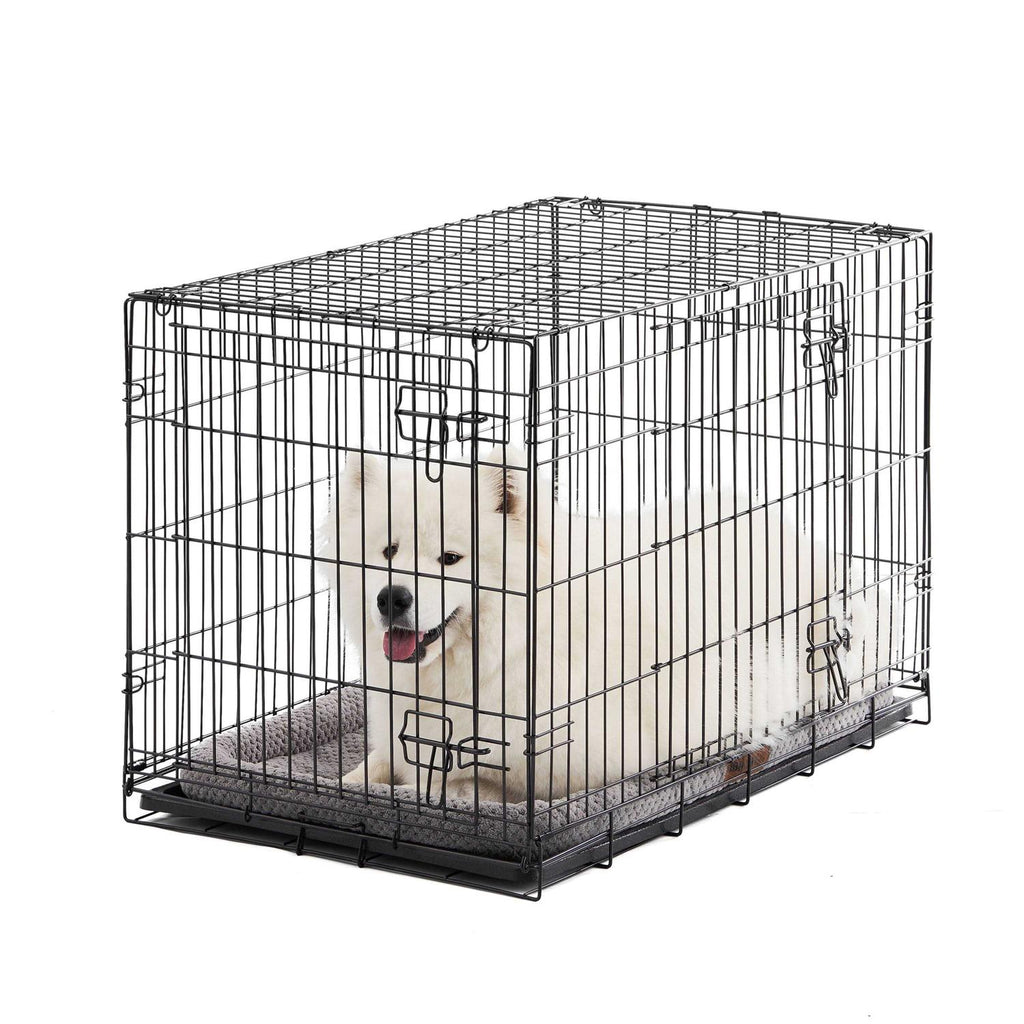 Double Door Folding Wire Dog Crate with Divider Q448