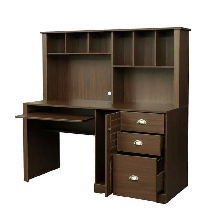 Computer Desk with Drawers & Bookshelf K84112