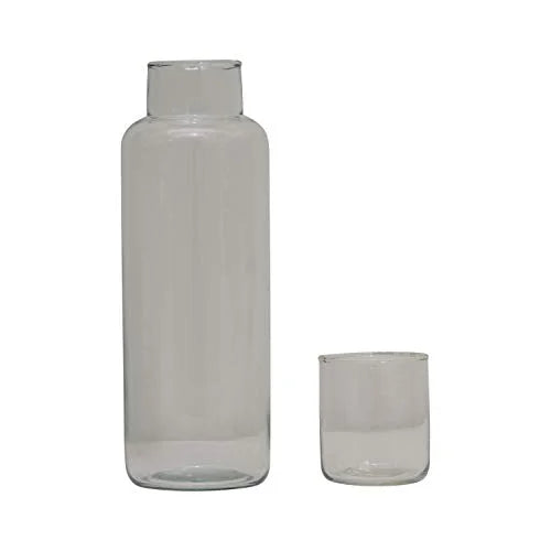 Recycled Glass Set of 2 Decanter I9825