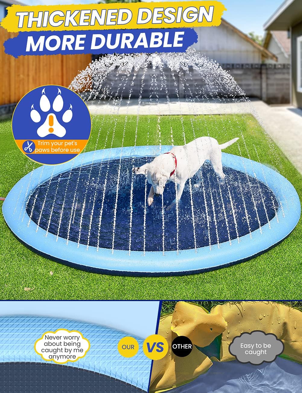Non Slip Splash Pad Water Play Mat (59 inch) F597684
