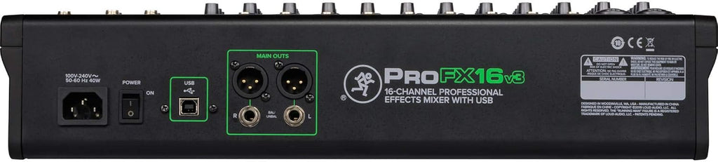 16-Channel Unpowered Mixer with TRS Cable, XLR Cable, Adapter and Microfiber Cloth R638509