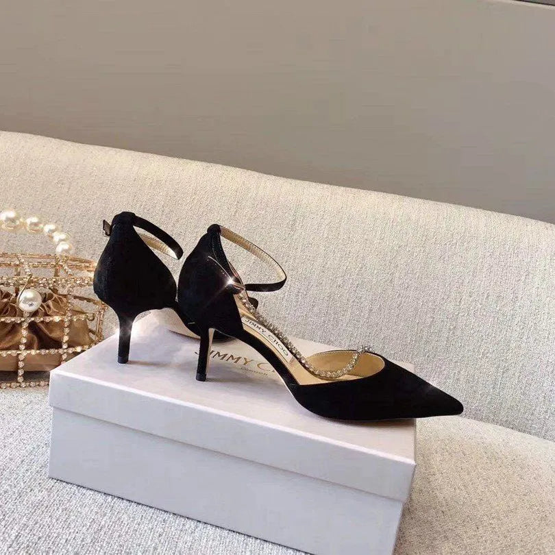 Black Suede Pumps E6006