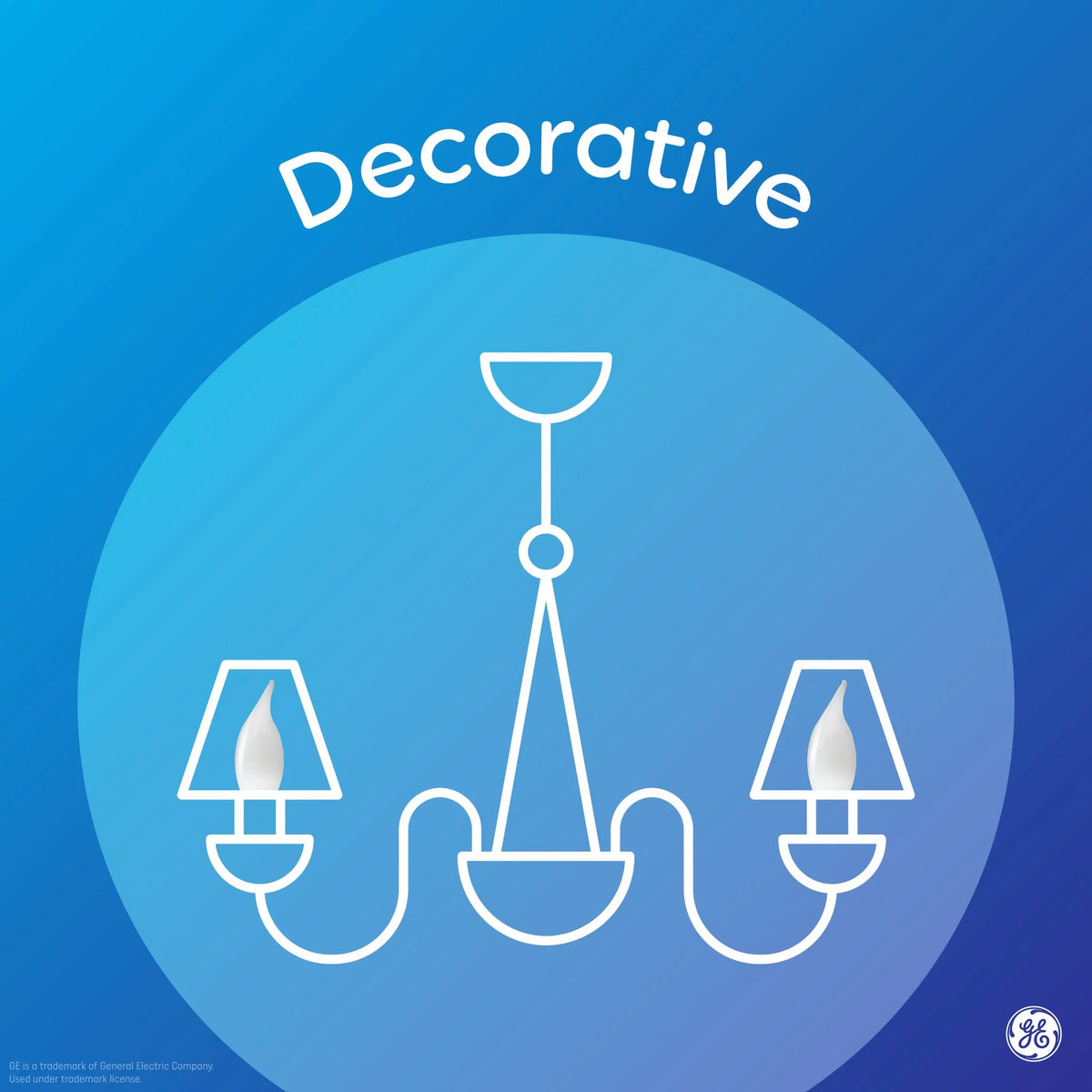 LED Decorative Light Bulbs 40 watts Eqv Candelabra Base 2pk G188986