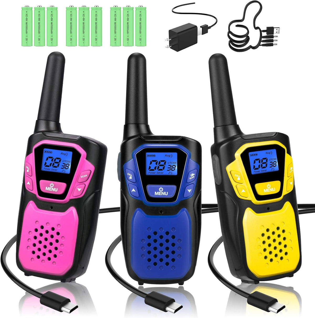 Rechargeable 4 Pack Long Range Two Way Radio U283041