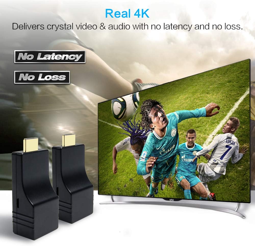 Mini 4K HDMI Extender Over Single CAT5e/CAT6 Cable with IR Remote H89321