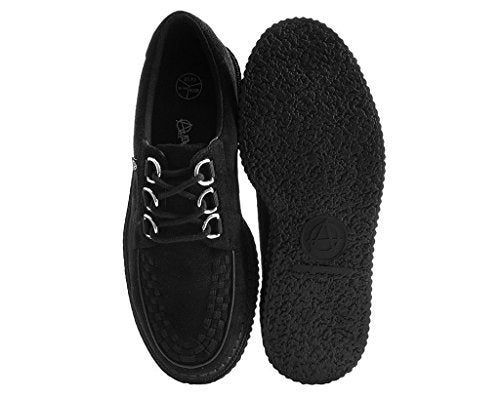 Black Faux Suede Creeper Shoes K1380