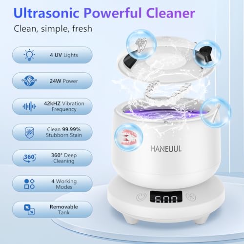 Ultrasonic Retainer Cleaner with 4 Modes (White) U5204