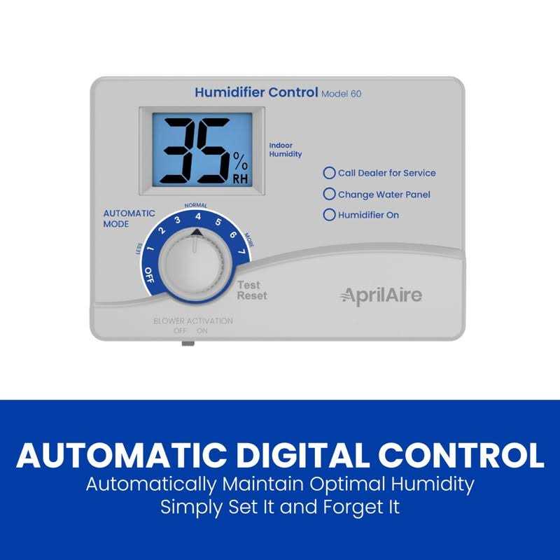 Automatic Digital Whole-House Humidifier Control Humidistat with Outdoor Temperature Sensor U19332