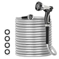 50ft 304 Stainless Steel Garden Hose with Nozzles U4876