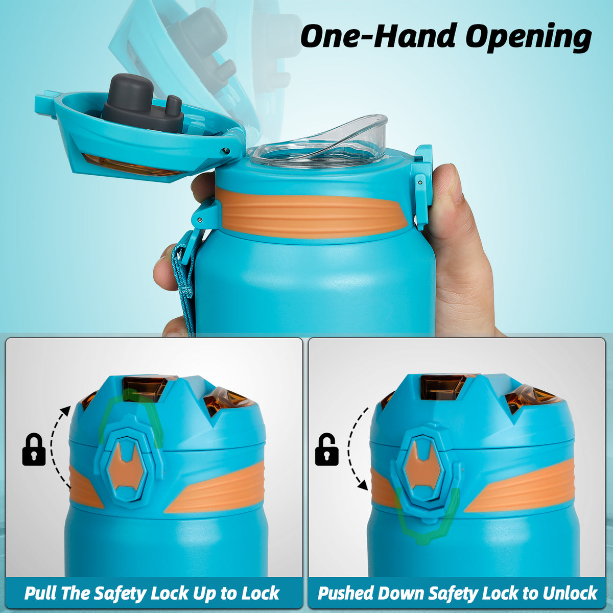 16 oz Insulated Stainless Steel Water Bottle with Filter J8829