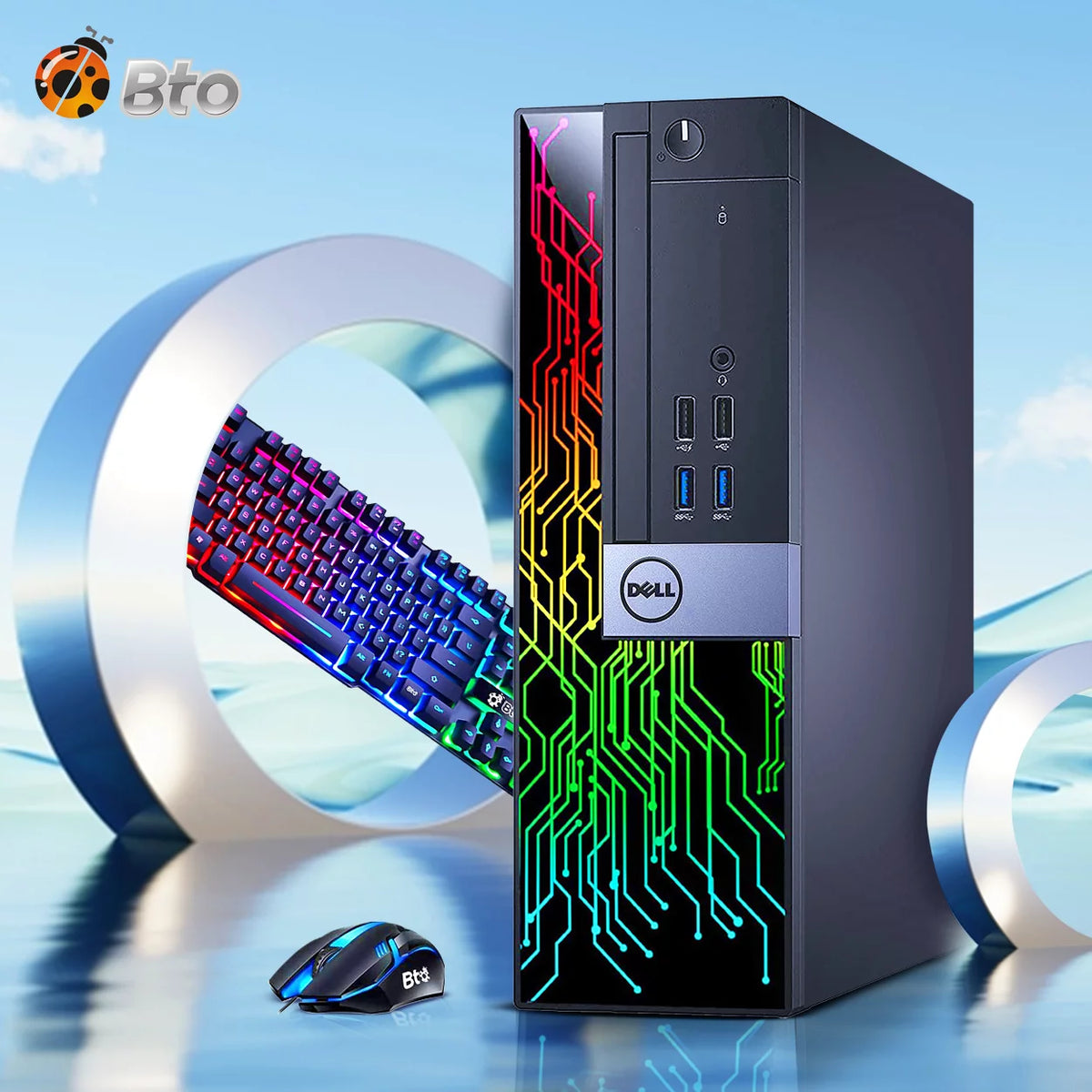Restored Gaming Desktop PC, Intel Core i7, 16GB DDR4 Ram, 256GB SSD + 1TB HDD L6767
