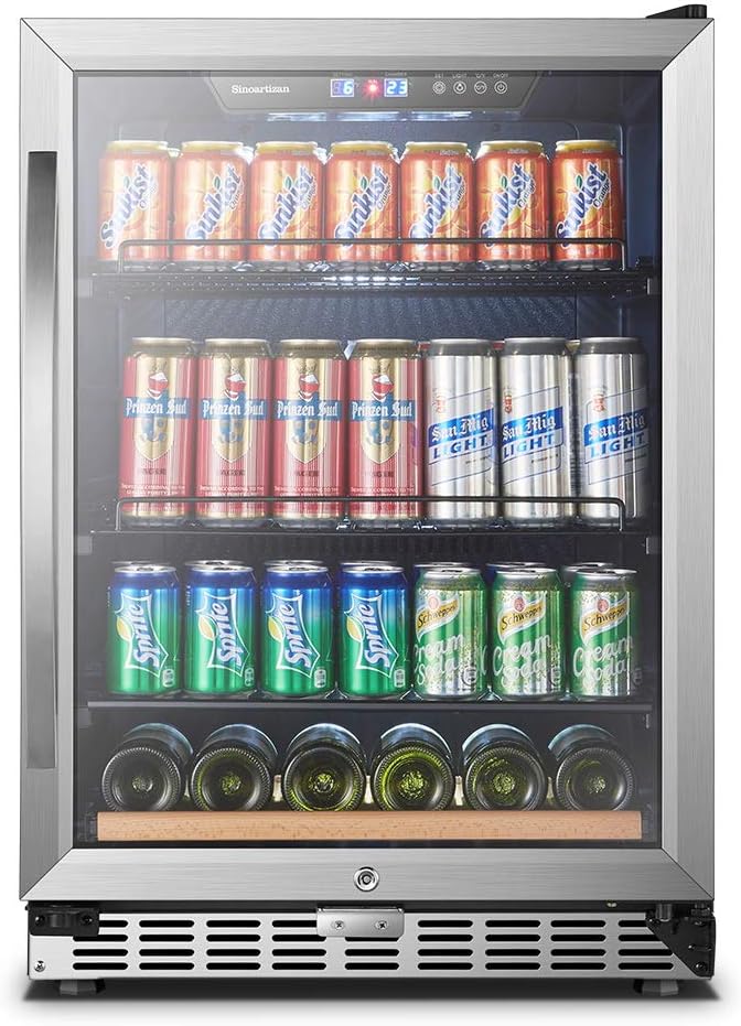 15 Inch Beverage Cooler Refrigerator with Glass Door F51073