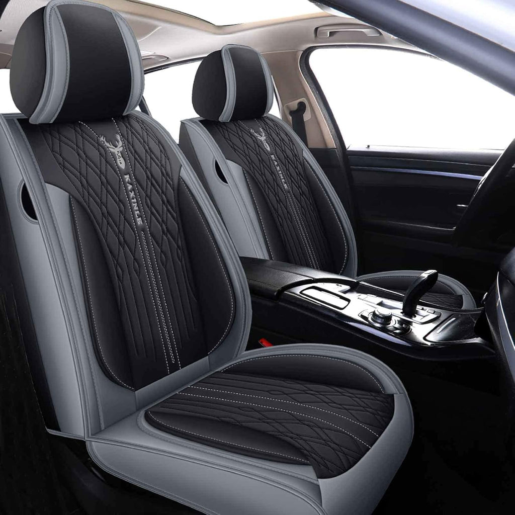 Red Leather Car Seat Covers 5 Seats Full Set Waterproof I82164