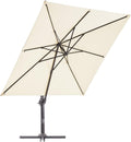 Sky Blue 9x9 FT Square Cantilever Umbrella with Cross Base U1933