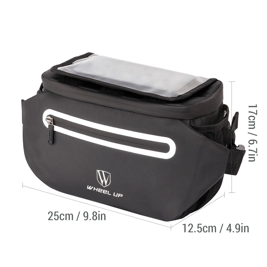 Large Front Storage Bike Handlebar Bag with Touchscreen Phone Holder V729
