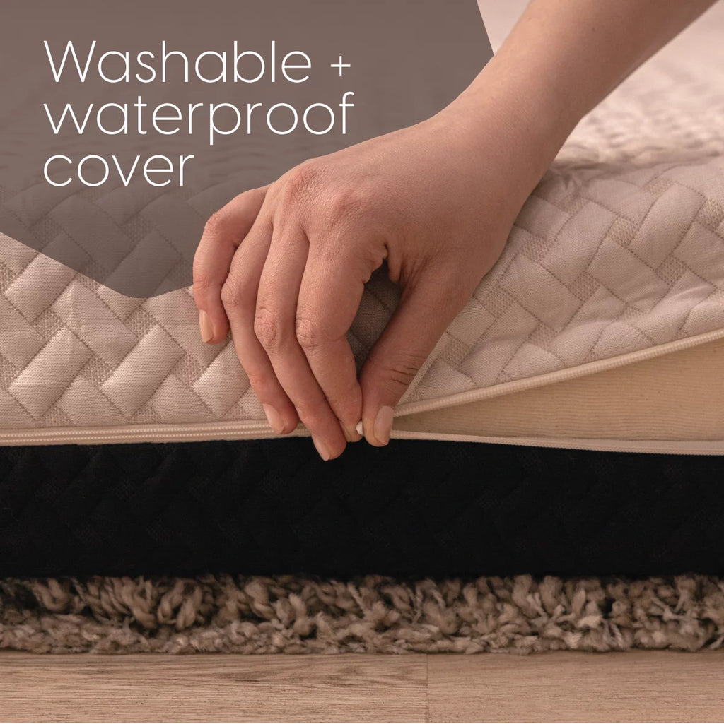 Queen Memory Foam Tri Folding Mattress with Waterproof Washable Cover H4577