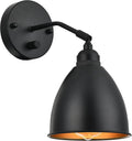 Matt Black Metal Wall Sconce with on/Off Switch B590