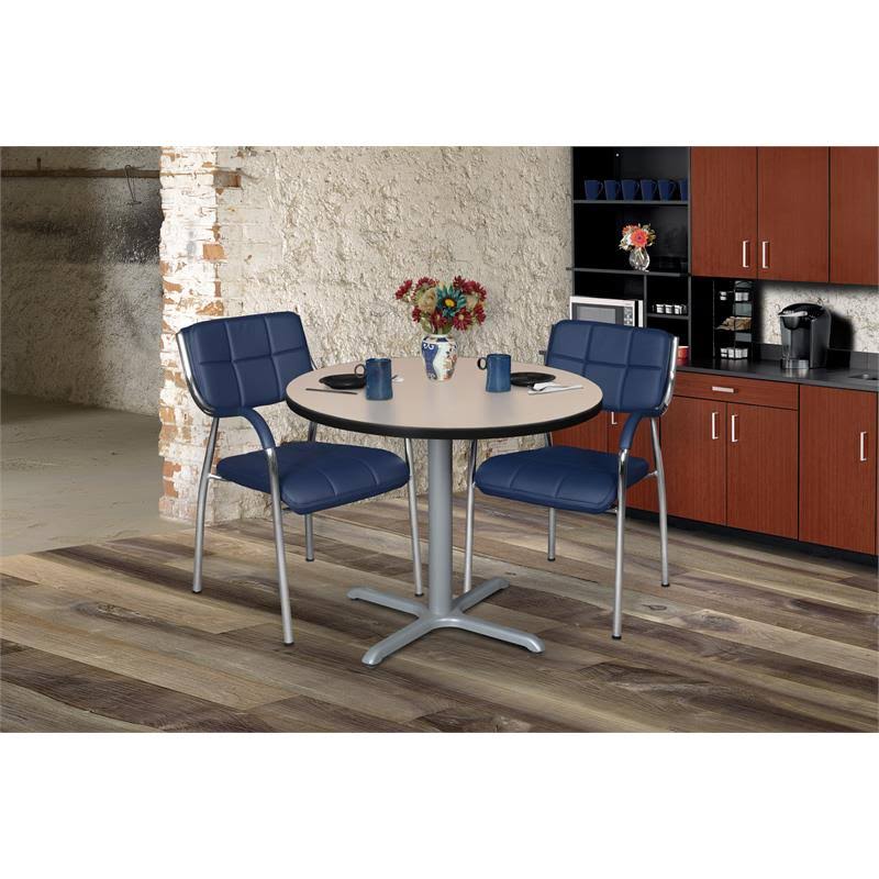 Beige Grey Round X-Base Table J665