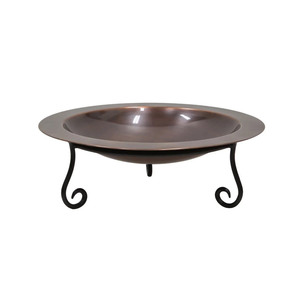 18" Copper Birdbath with Stand M417