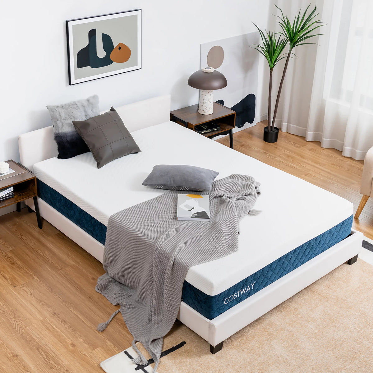 10'' Plush Gel Memory Foam Hybrid Mattress Full E268