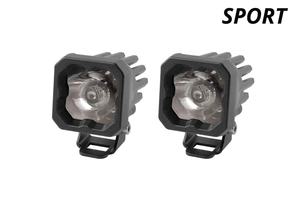 White Wide LED Pod Light Pair Y326