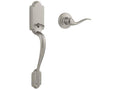 Satin Nickel Handleset with Interior Lever X5011