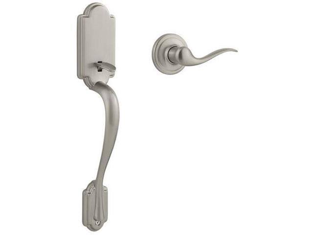 Satin Nickel Handleset with Interior Lever X5011